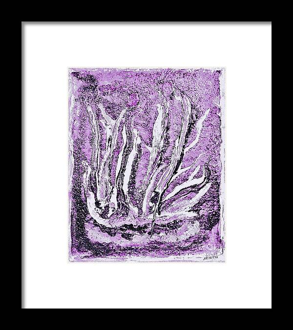 Painted Framed Print featuring the digital art Abstract Coral ll by Marsha Heiken
