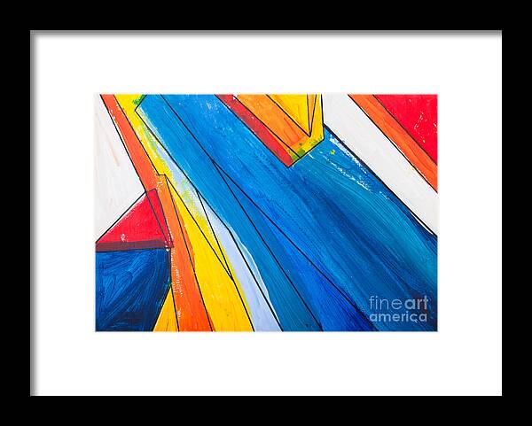 Abstract Framed Print featuring the painting Abstract painting by Simon Bratt