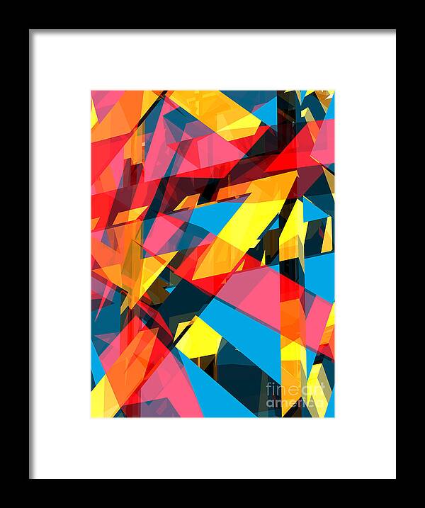 Abstract Framed Print featuring the digital art ABSTRACT Sine P 13 by Russell Kightley