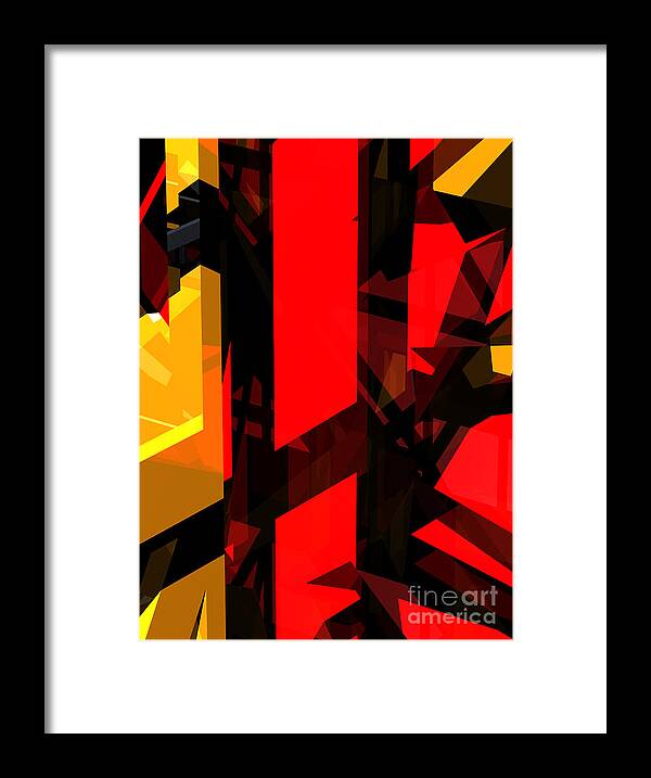 Abstract Framed Print featuring the digital art ABSTRACT Sine P 5 by Russell Kightley