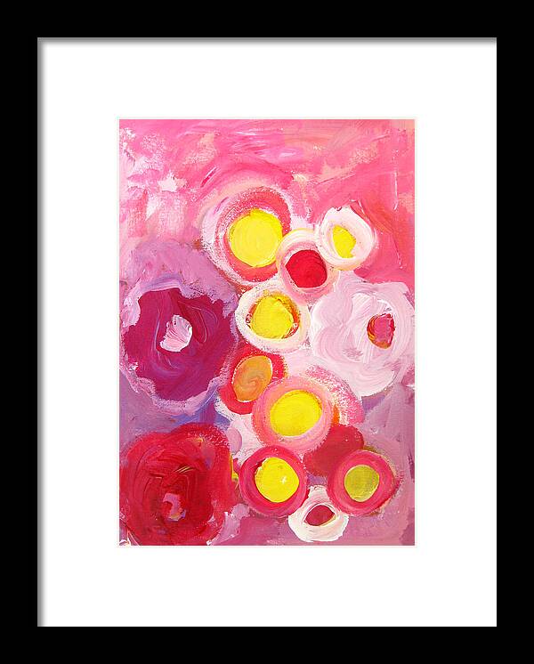 Abstract Art Framed Print featuring the painting Abstract V by Patricia Awapara