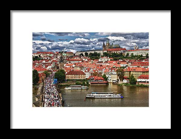 Prague Framed Print featuring the photograph Across the River by Jason Wolters
