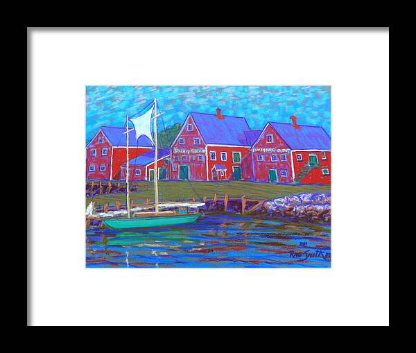 Lunenburg Framed Print featuring the pastel Adams Knickle Lunenburg by Rae Smith PSC