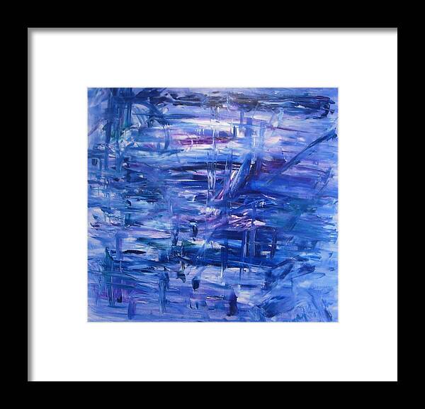 Abstract Framed Print featuring the painting Adams Landing by Beverly Smith