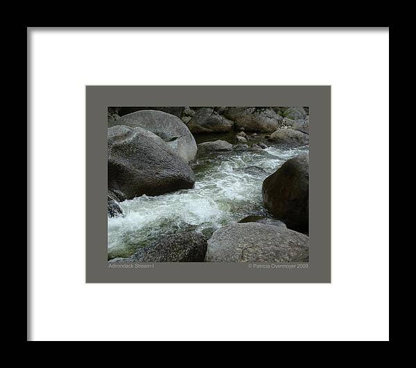 Landscape Framed Print featuring the photograph Adirondack Stream-I by Patricia Overmoyer