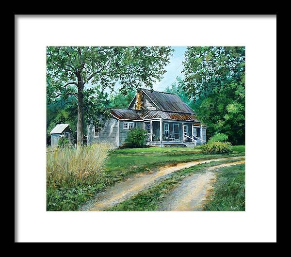 Rural Framed Print featuring the painting Afternoon At Flossie's by William Brody