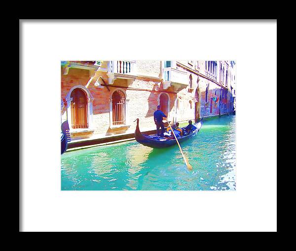 Venice Framed Print featuring the photograph Afternoon in a Gondola by Christiane Kingsley