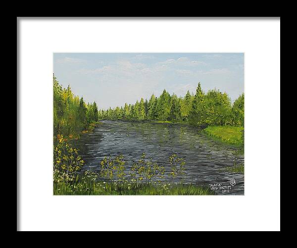 Alafia Framed Print featuring the painting Alafia by Larry Whitler