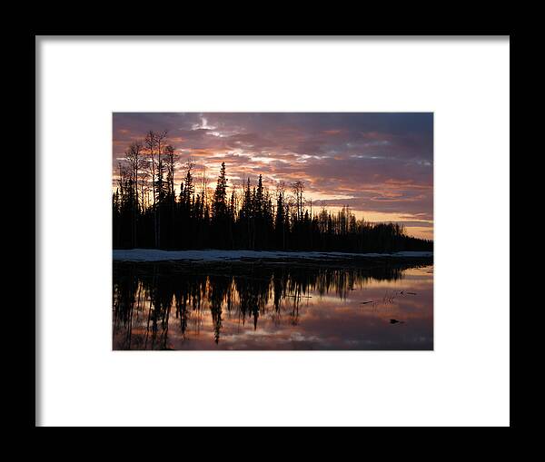 Alaska Framed Print featuring the photograph Alaska Spring Sunset by Donna Quante