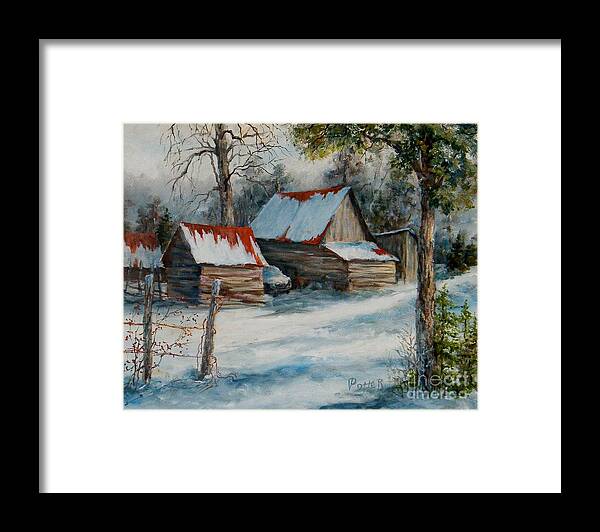 Winter Framed Print featuring the painting All Our Yesterdays by Virginia Potter