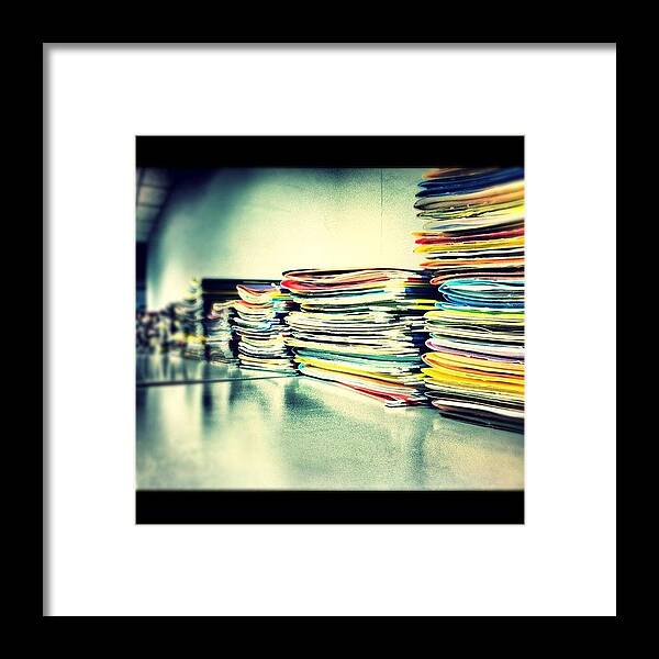 Files Framed Print featuring the photograph All The #old #files I Had To #pull And by Stacy Stylianou