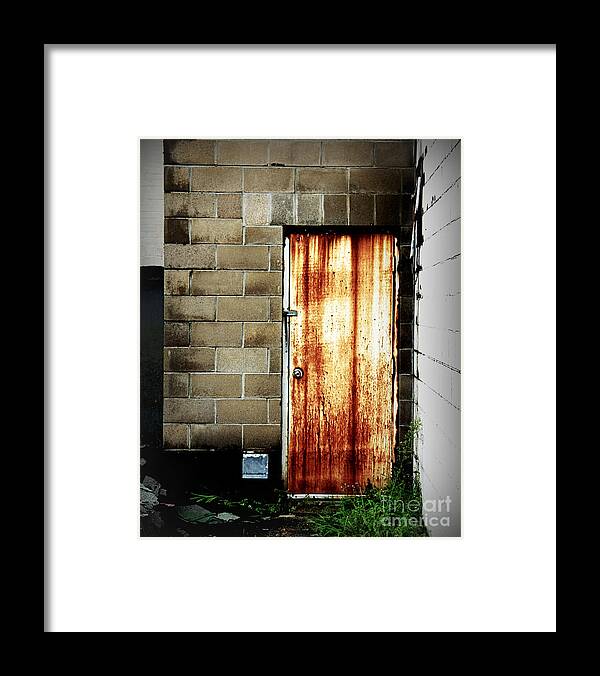 Door Framed Print featuring the photograph Alley Door by Perry Webster