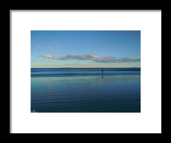 Beach Framed Print featuring the photograph Alone with the Sea by Nancy Griswold
