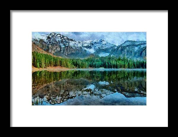 Alta Lakes Framed Print featuring the painting Alta Lakes Reflection by Jeffrey Kolker