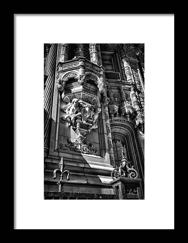 Black Russian Framed Print featuring the photograph Alwyn Court Building Detail 17 by Val Black Russian Tourchin