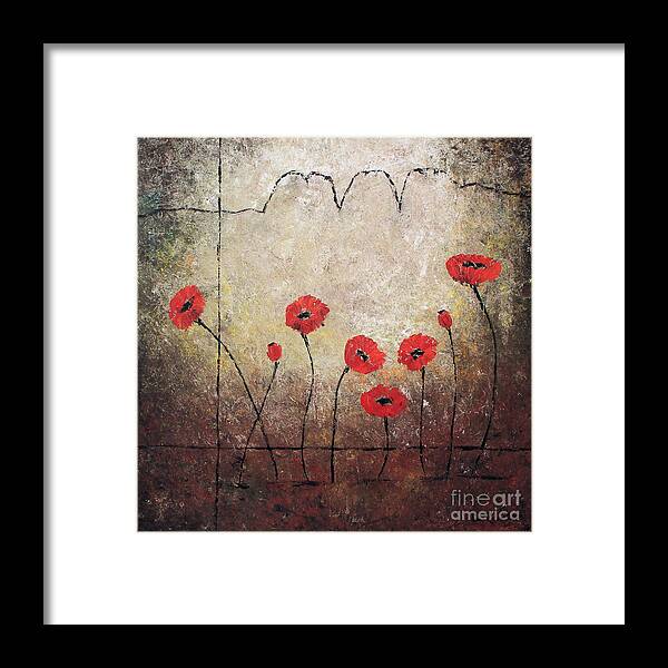 Poppies Framed Print featuring the painting Amapolas II by Sonia Flores Ruiz