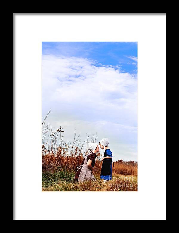 Amish Framed Print featuring the photograph Amish Mother and Child by Stephanie Frey