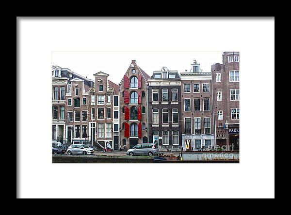 Amsterdam Framed Print featuring the photograph Amsterdam Canal Houses by Gregory Dyer