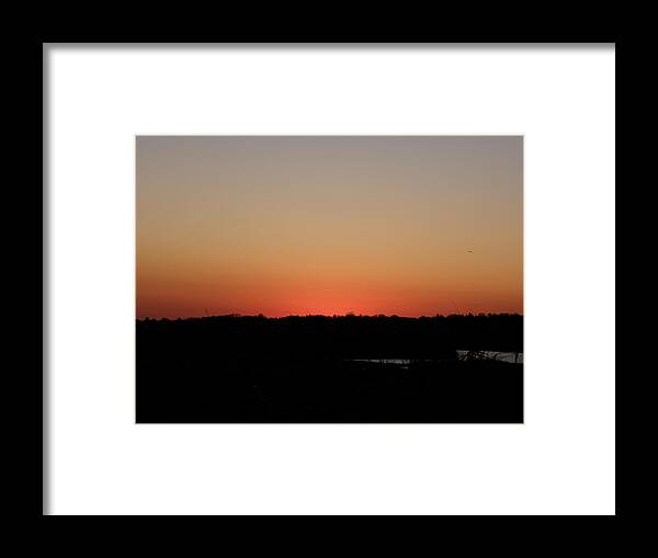Autumn Framed Print featuring the photograph An Autumn Sunset by Kim Galluzzo Wozniak