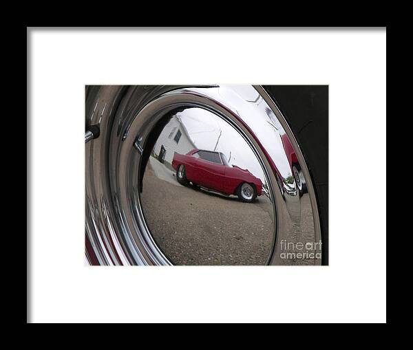 Red Car Framed Print featuring the photograph An Red Car by Yumi Johnson