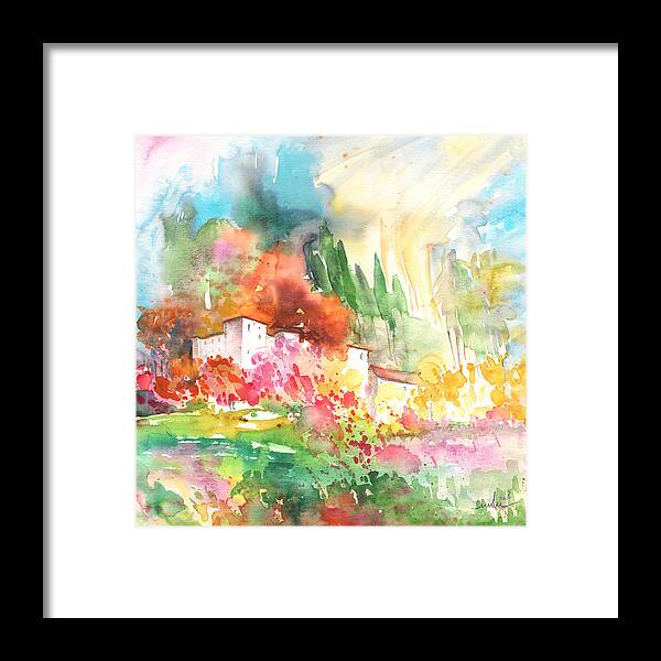 Travel Framed Print featuring the painting Andalusian Village by Miki De Goodaboom
