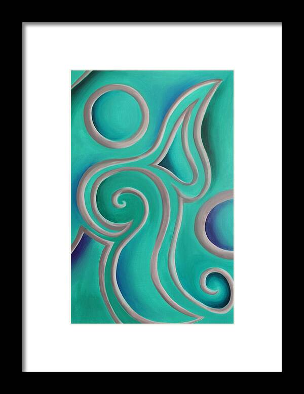 Contemporary Canvas Prints Framed Print featuring the painting Angel Flow by Reina Cottier