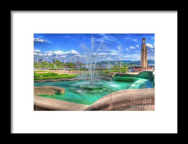 Cincinnati Framed Print featuring the photograph Another Photo of Fountain at Cincinnati Museum Center by Jeremy Lankford