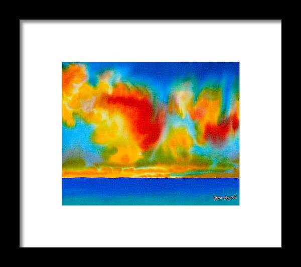Abstract Painting Framed Print featuring the painting Antigua by Daniel Jean-Baptiste