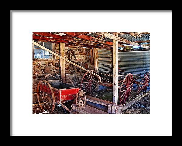 Photograph Framed Print featuring the photograph Antique Shed by Melany Sarafis