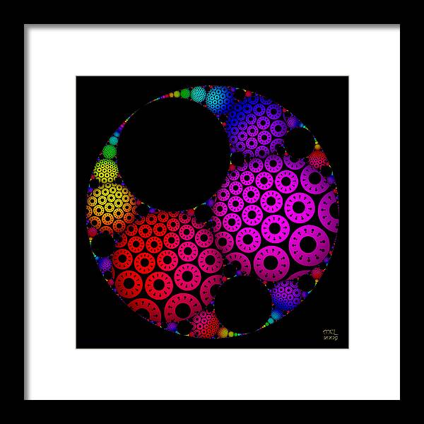 Abstract Framed Print featuring the digital art Apollonian Gasket Variant III by Manny Lorenzo