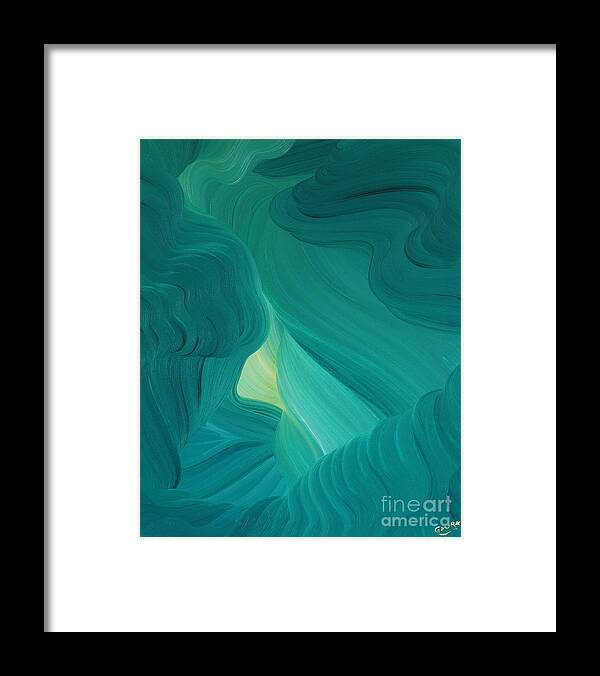 Ginny Gaura Framed Print featuring the painting Aquamarine Vista by Ginny Gaura