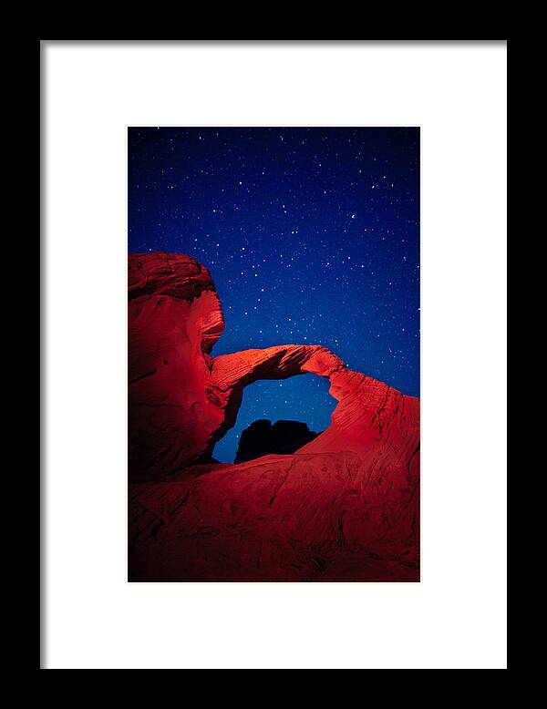 Arch Framed Print featuring the photograph Arch in Red and Blue by Rick Berk