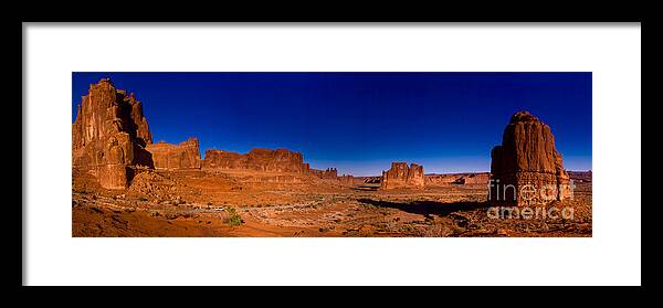 Arches National Park Framed Print featuring the photograph Arches National Park by Larry Carr