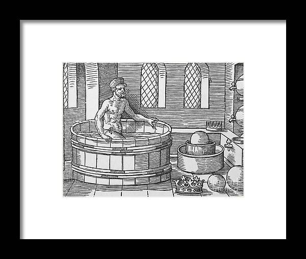 Science Framed Print featuring the photograph Archimedes And Hydrostatics by Science Source