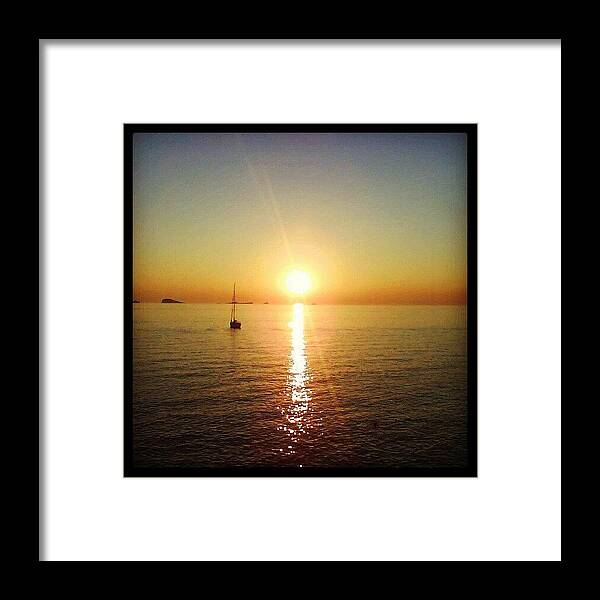 Sun Framed Print featuring the photograph Around The World. Mediterranean Sunset by Tram Milano