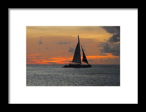 Aruba Framed Print featuring the photograph Aruba Sunset 2 by Keith Stokes
