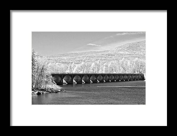 Ashokan Reservoir Framed Print featuring the photograph Ashokan Reservoir Infrared by Nancy De Flon
