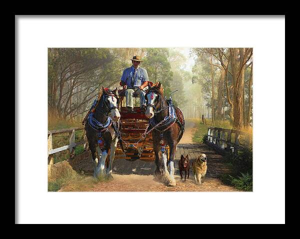 Horse Framed Print featuring the photograph At Durdidwarrah Crossing by Trudi Simmonds