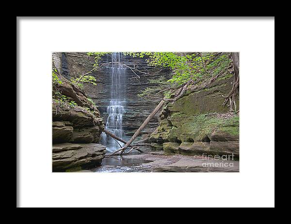 Water Framed Print featuring the photograph At the falls by David Arment