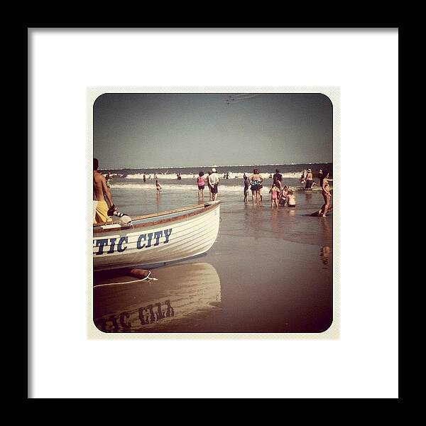 Beach Framed Print featuring the photograph Atlantic City Beach by Tina Marie