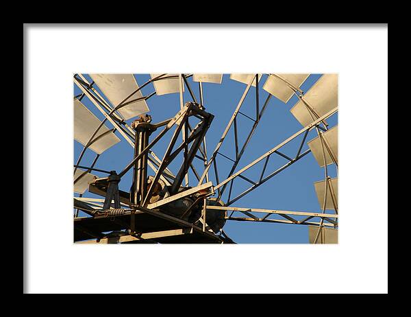 Landscape Framed Print featuring the photograph Aussie Windmill by Jan Lawnikanis