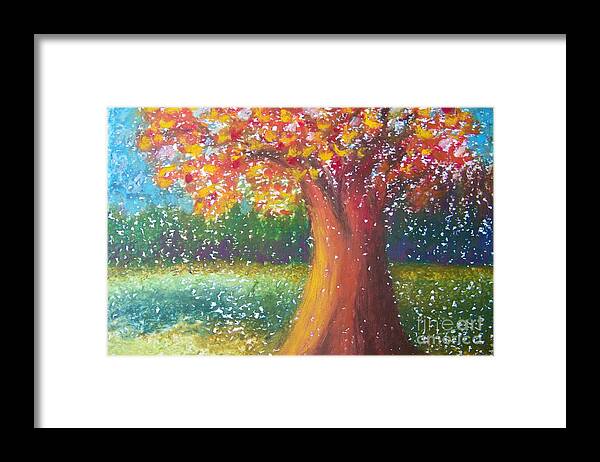 Tree Framed Print featuring the pastel Autumn Color by Deb Stroh-Larson