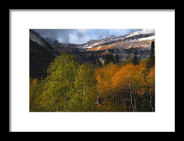 Mount Timpanogos Framed Print featuring the photograph Autumn Colors in the Wasatch Mountains by Douglas Pulsipher