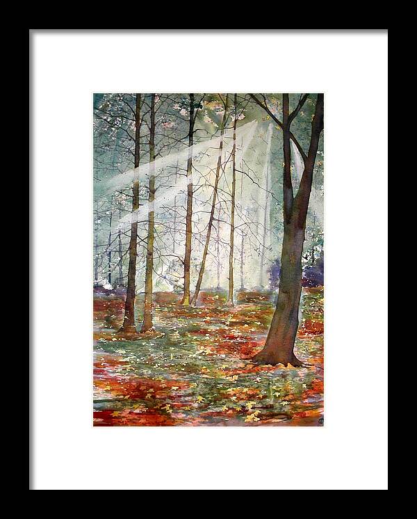 Seasons Framed Print featuring the painting Autumn Extravaganza by Glenn Marshall