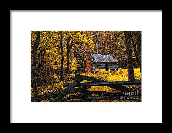 Landscape Framed Print featuring the photograph Autumn in the Smokies by Gina Cormier