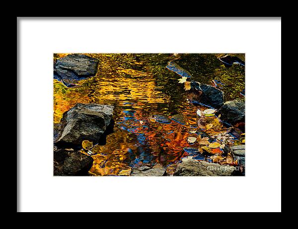 Water Framed Print featuring the photograph Autumn Reflections by Cheryl Baxter