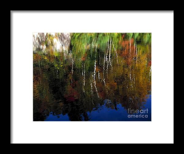 Autumn Framed Print featuring the photograph Autumn reflections by Mike Nellums
