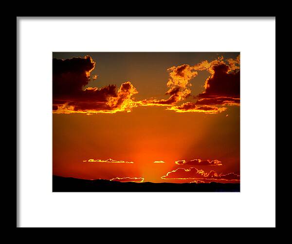 Albuquerque Framed Print featuring the photograph Autumn's Sunset by Aaron Burrows