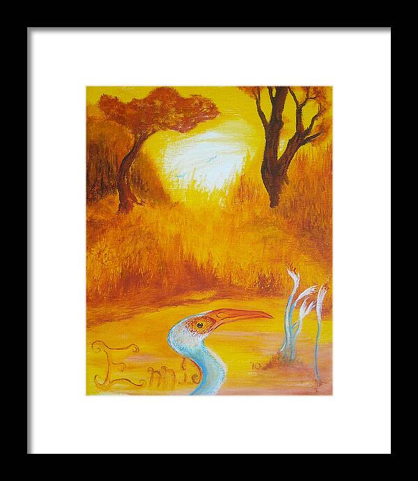 Ennis Framed Print featuring the painting Autumnul Mother Evening by Christophe Ennis