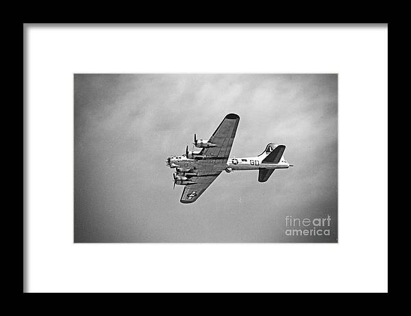 B17 Framed Print featuring the photograph B-17 Bomber - Dust and Scratch by Thanh Tran